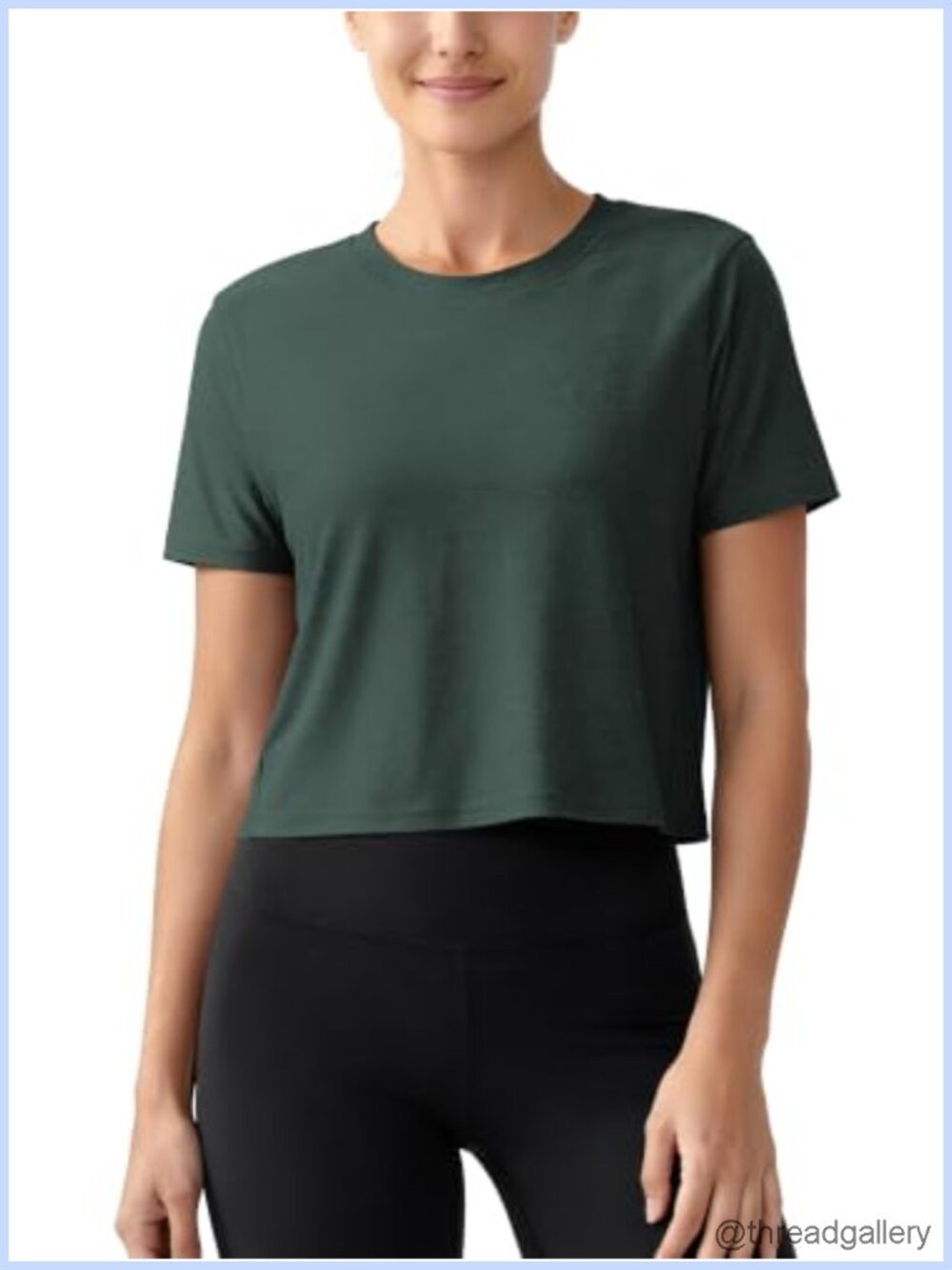Women's Cropped Tee, Ultra Soft Performance Short Sleeve, Relaxed Fit, UPF 50
